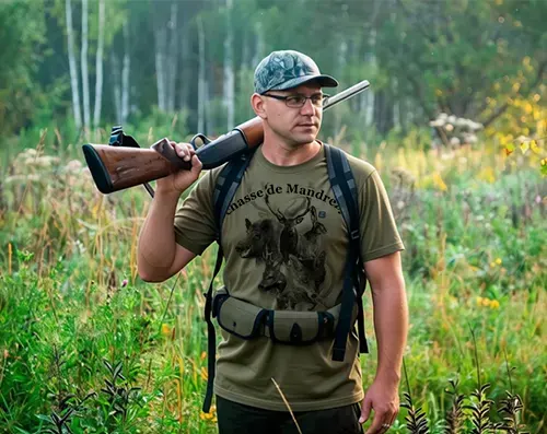 t-shirt chasse homme personnalisé motif gibier