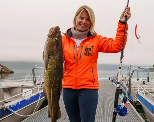 veste fluo pêche femme personnalisée mer et rivière