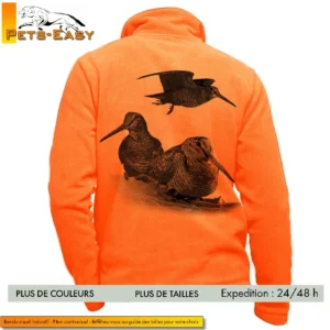Veste polaire homme avec motifs de bécasse