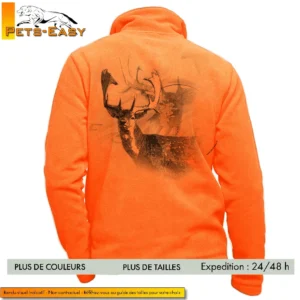Veste polaire homme personnalisée avec motif de daim
