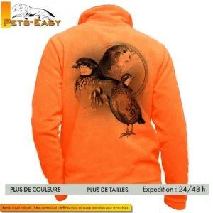 Veste polaire homme avec motifs de perdrix