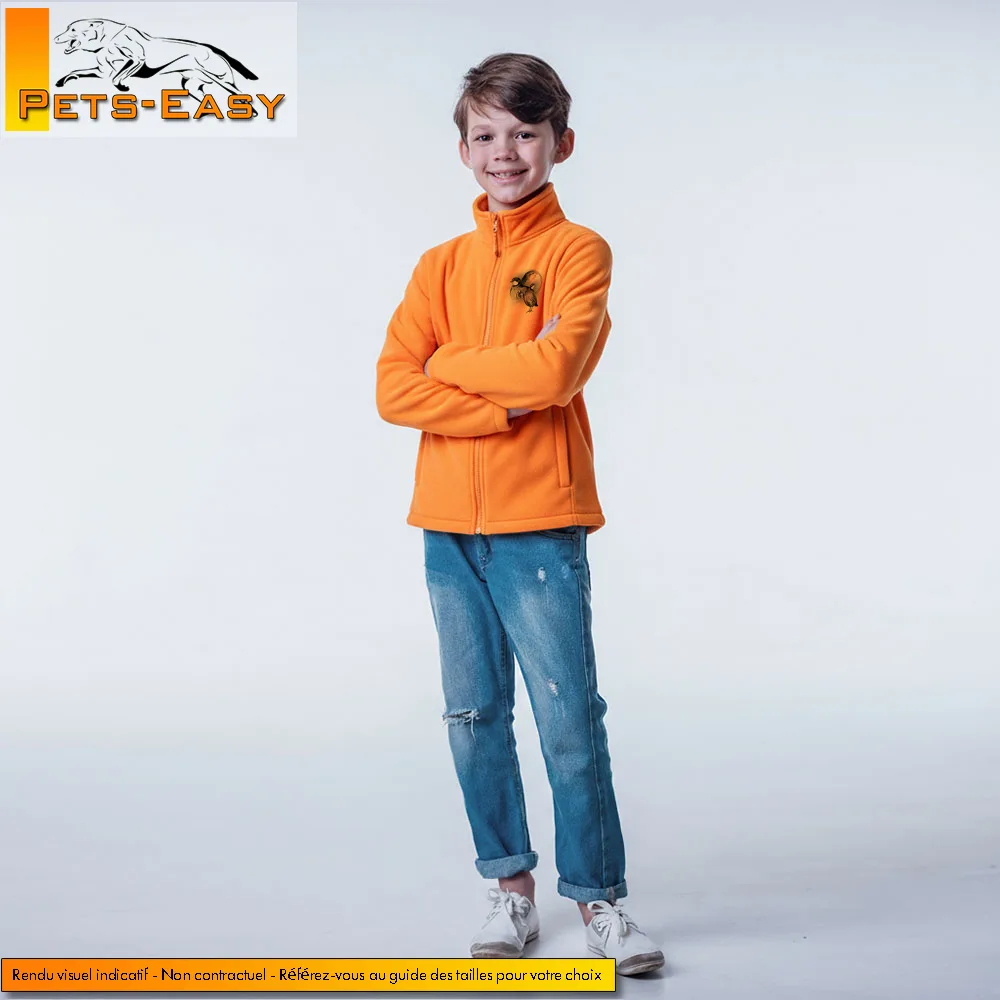 Veste polaire homme avec motif perdrix fluo