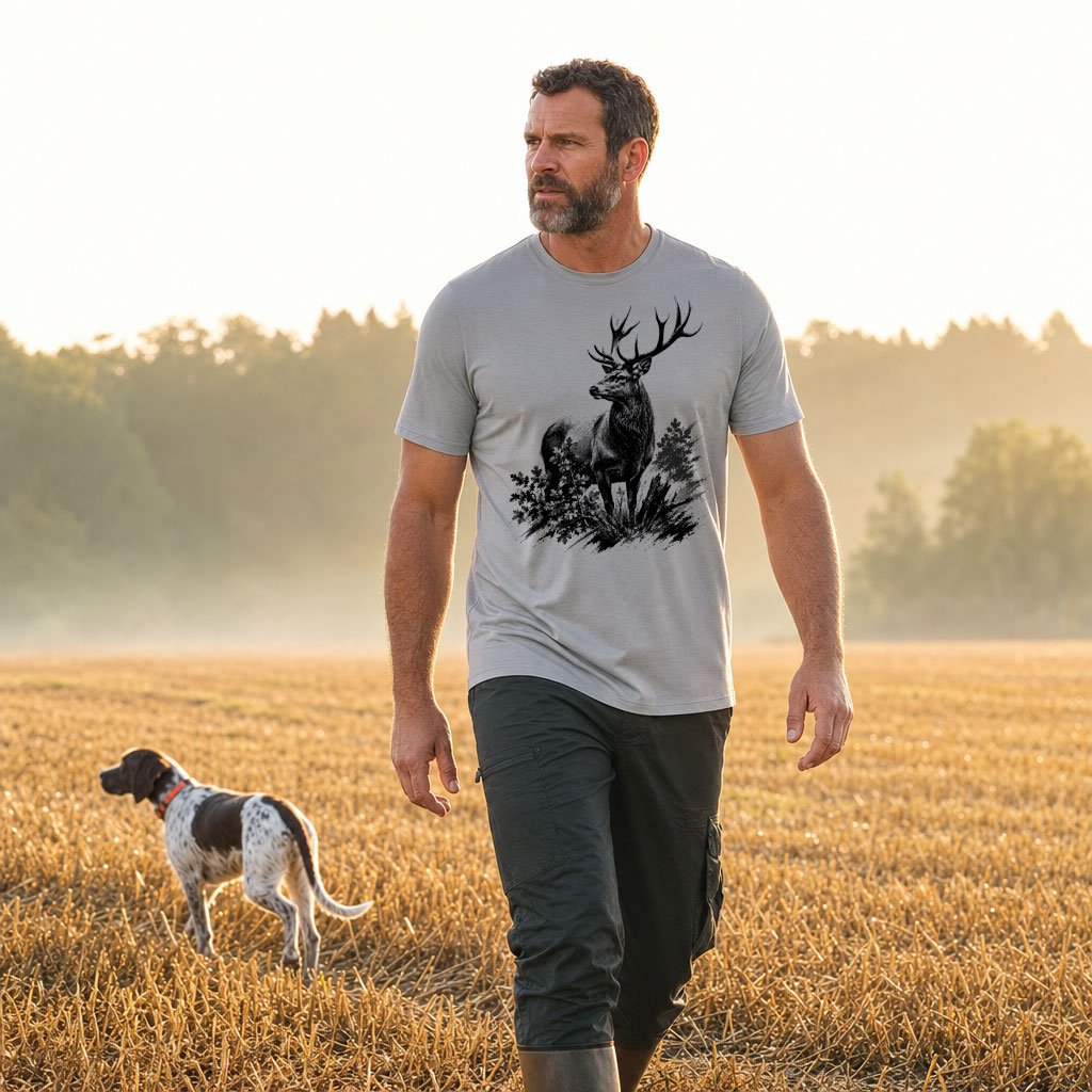 T-shirt de chasse cerf personnalisé