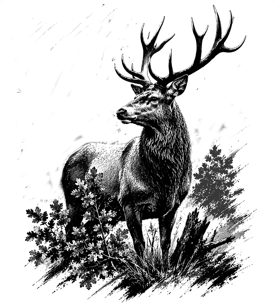 Veste polaire de chasse personnalisée motif cerf