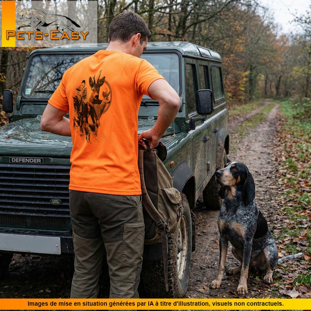 T-shirt de chasse chevreuil personnalisé