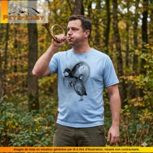 T-shirt de chasse perdrix personnalisé