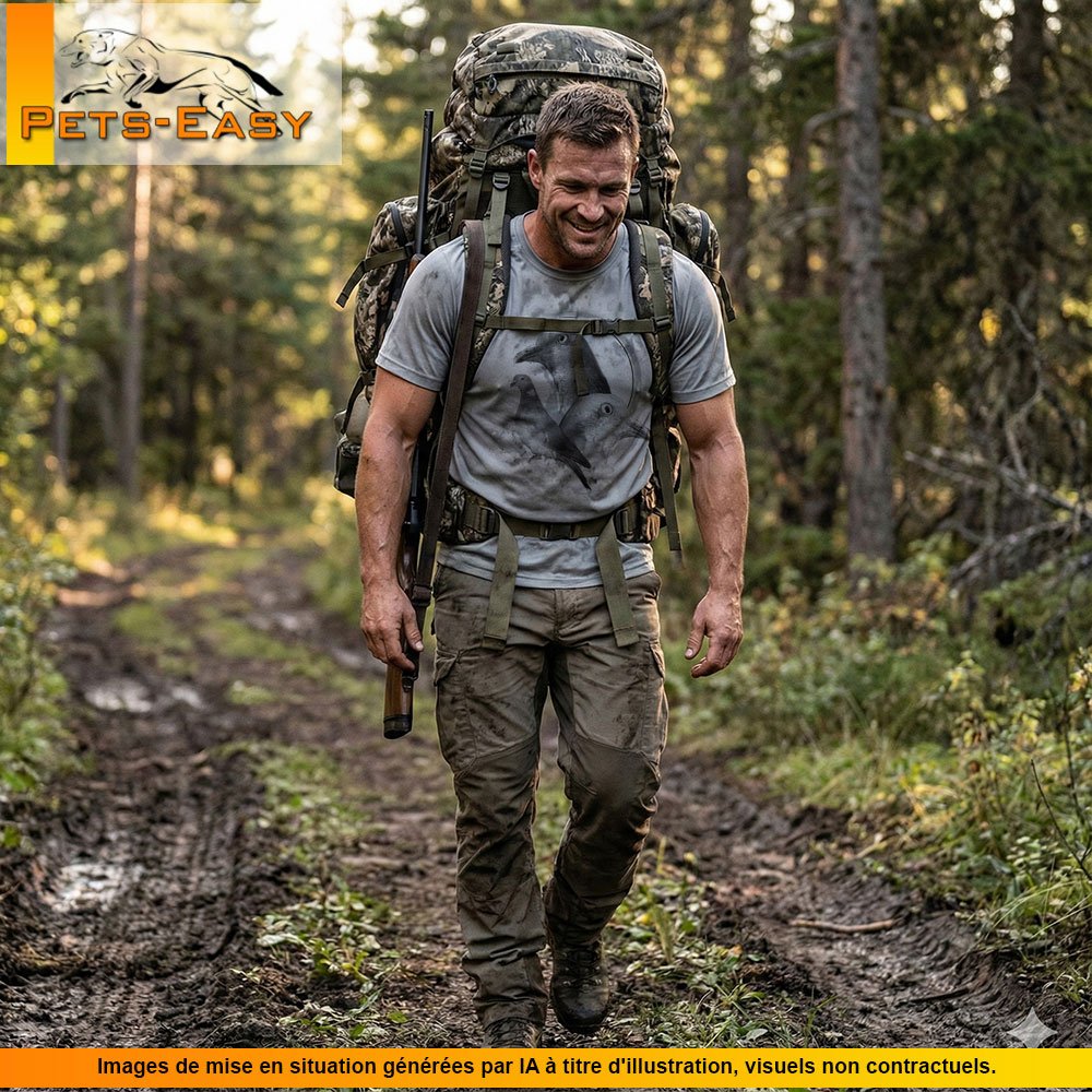 T-shirt de chasse palombe personnalisé