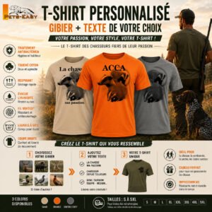 T-shirt de chasse blaireau personnalisé