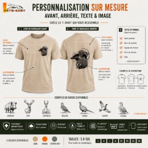 T-shirt de chasse blaireau personnalisé