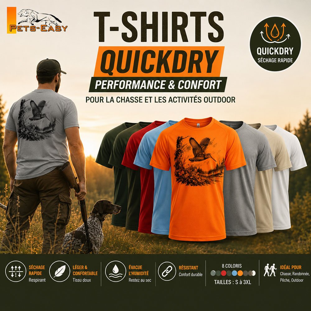T-shirt de chasse bécasse personnalisé