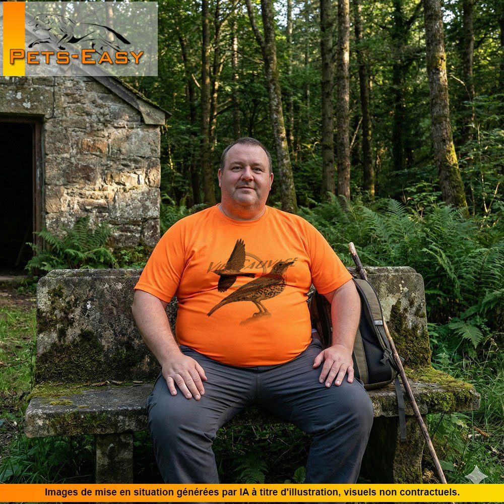 T-shirt de chasse grive personnalisé