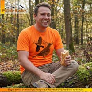 T-shirt de chasse grive personnalisé