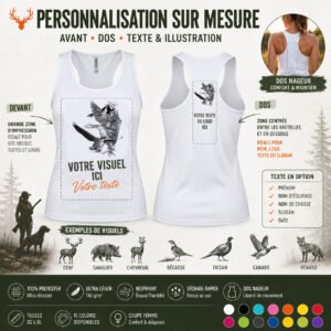 Débardeur de chasse oie sauvage personnalisé