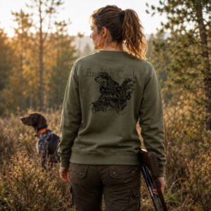 Sweat de chasse femme rapporteurs et leveurs personnalisé