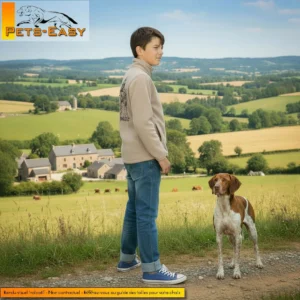 Veste polaire de chasse Chiens courants personnalisée, beige M