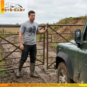T-shirt de chasse Chiens d'arrêt personnalisé, gris M