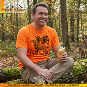 T-shirt de chasse Rapporteurs et leveurs personnalisé, orange M