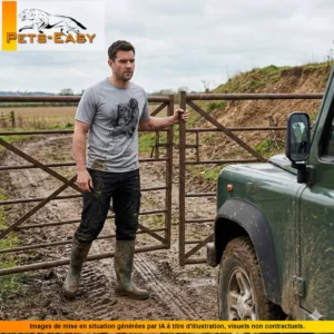 T-shirt de chasse Teckels personnalisé, gris M