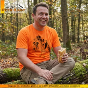 T-shirt de chasse Terriers personnalisé, orange M