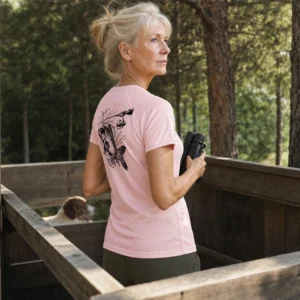 T-shirt de pêche Carpe personnalisé — femme, rose, toutes tailles