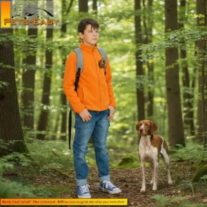 Veste polaire de pêche Brochet personnalisée, orange M