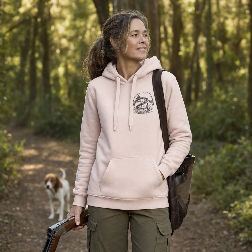 Sweat de peche femme thon personnalise, rose pale M
