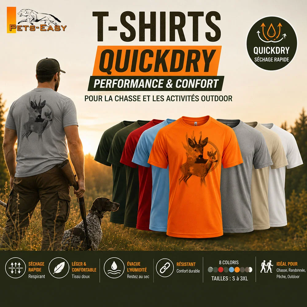 Détail du motif chevreuil imprimé sur le t-shirt
