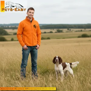 Veste polaire de chasse Perdrix personnalisée, orange L