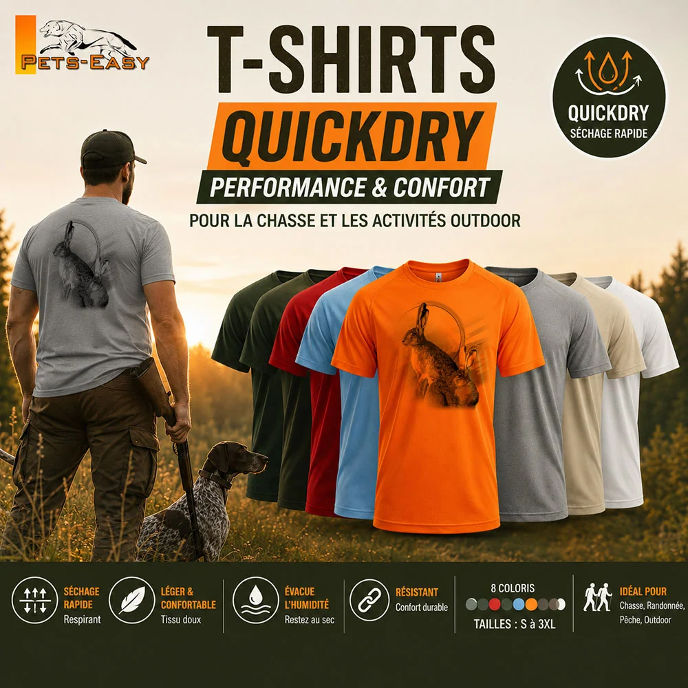 Détail du motif lièvre imprimé sur le t-shirt