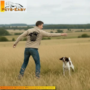 Veste polaire de chasse Blaireau personnalisée, beige L