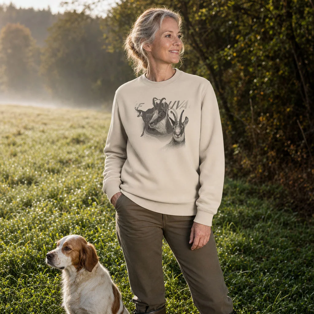 Sweat de chasse femme chamois personnalise, sable clair M
