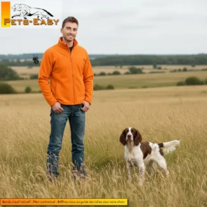 Veste polaire vénerie personnalisée, orange L