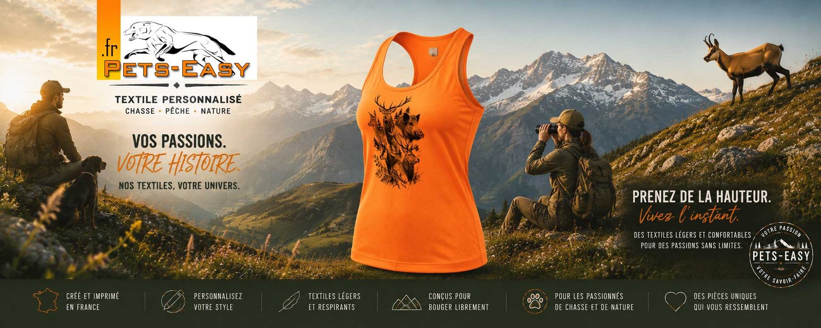 Debardeur de chasse personnalise femme