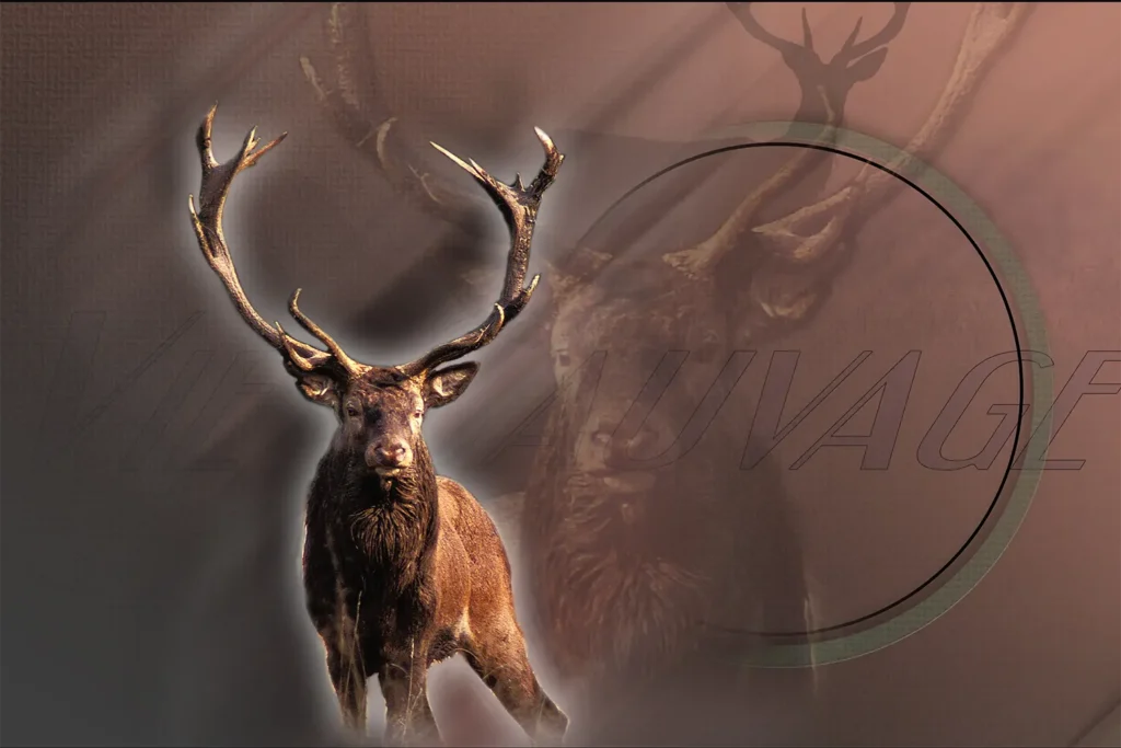 Cerf — textile de chasse personnalisé, dessiné et imprimé à Thouars