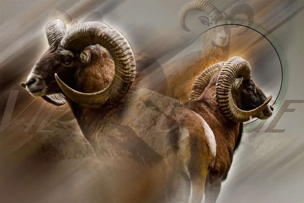 Mouflon — textile de chasse personnalisé, dessiné et imprimé à Thouars
