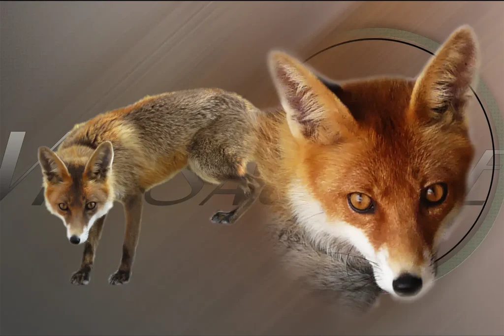 Renard — textile de chasse personnalisé, dessiné et imprimé à Thouars