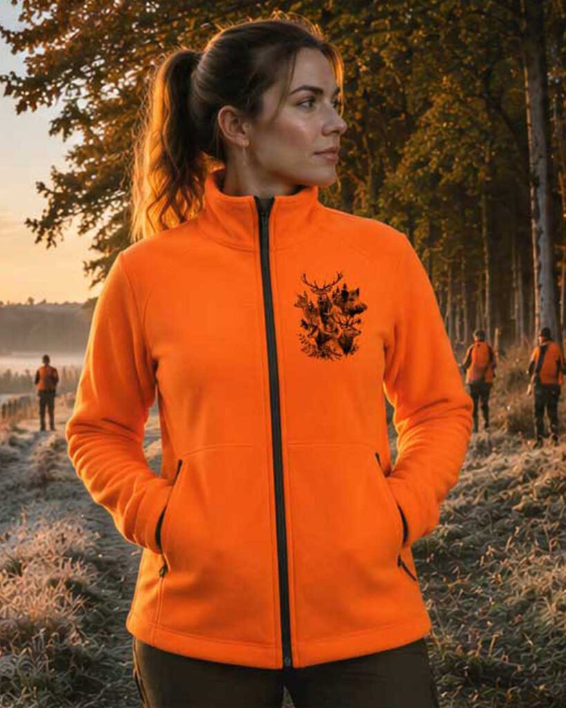 Veste polaire femme de chasse personnalise - pets-easy