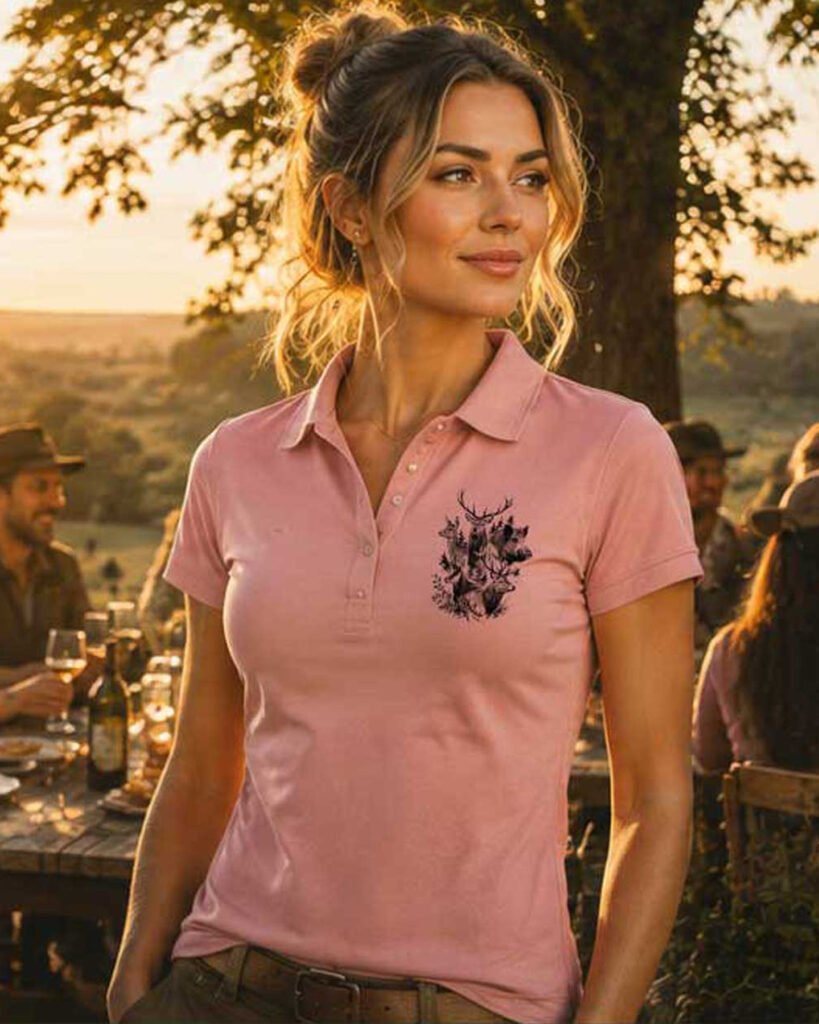 Polo femme de chasse personnalise - pets-easy