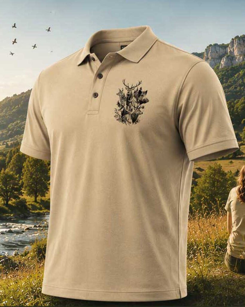 Polo homme de chasse personnalise - pets-easy