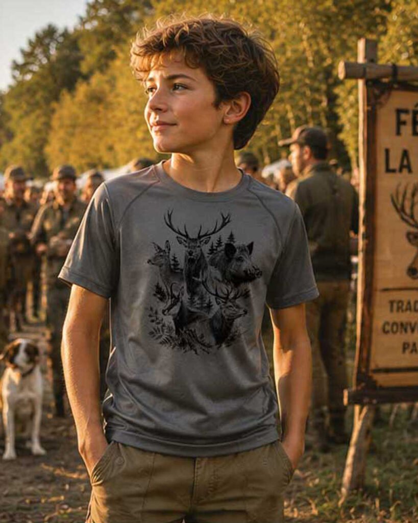 T-shirt enfant de chasse personnalise - pets-easy