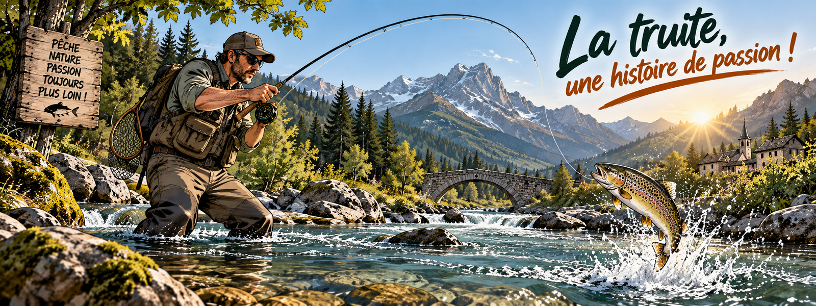 Pêche de la truite en rivière de première catégorie à l'automne — bandeau de l'article sur la fermeture de la truite et le passage au carnassier
